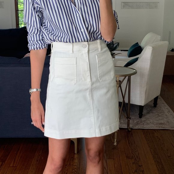 Everlane Dresses & Skirts - Everlane Patch Pocket Skirt Bone white 4